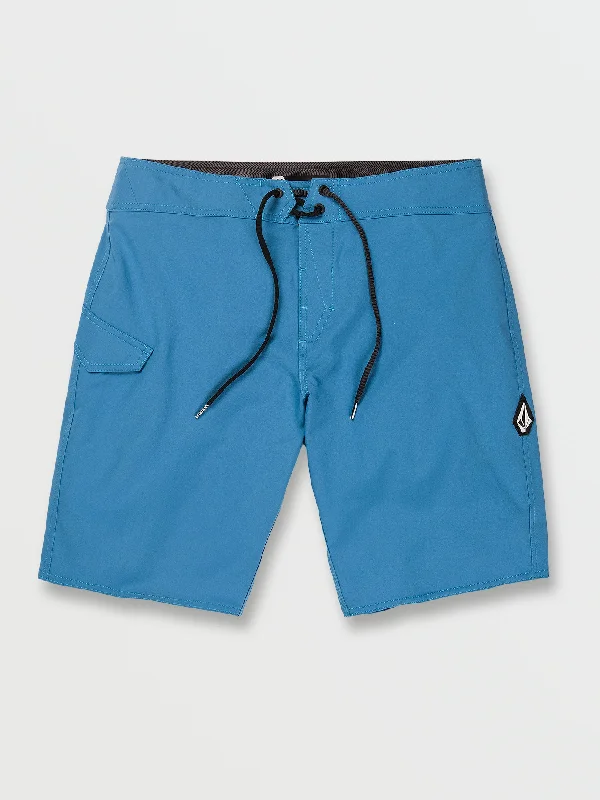 men's minimalist shorts-Lido Solid Mod-Tech Trunks - Blue Drift