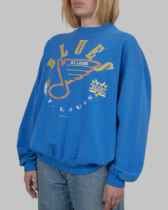 men's sustainable sweatshirts-(L) 90s St. Louis Blues