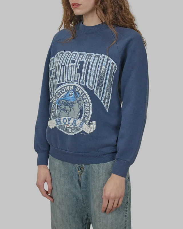 men's polyester sweatshirts-(XS/S) 80s Georgetown University