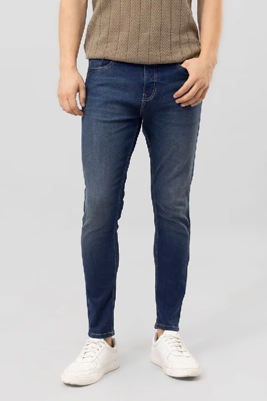 men's tailored pants-Raddit Mid Blue Skinny Jeans