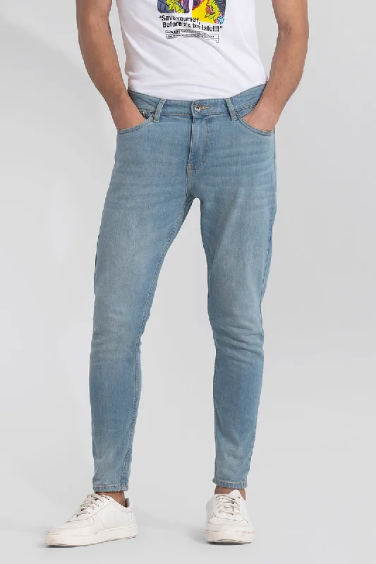 men's sustainable trousers-Kenni Light Blue Skinny Jeans