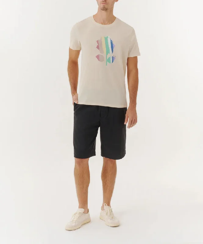 men's beach t-shirts-High Twist Jersey Crew Neck Tee - Stucco