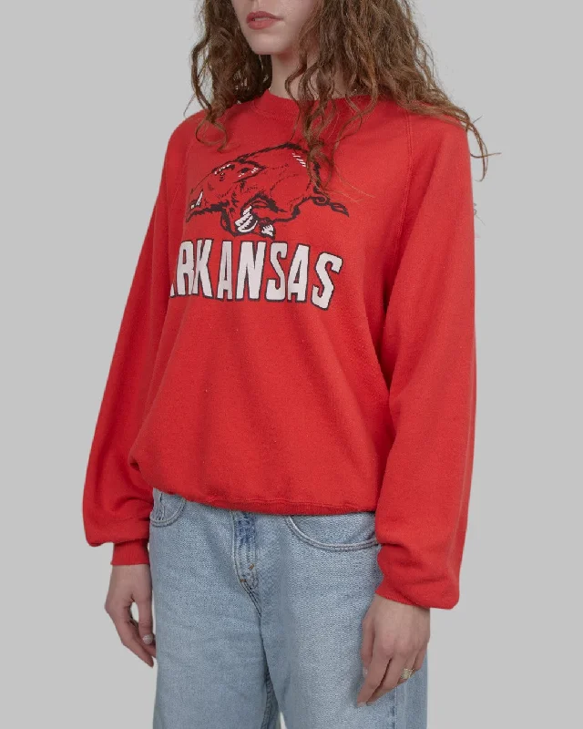 men's breathable sweatshirts-(S) 80s Arkansas Razorbacks