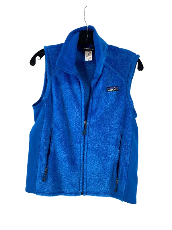 men's travel vests-Vest Faux Fur & Sherpa By Patagonia In Blue, Size: S