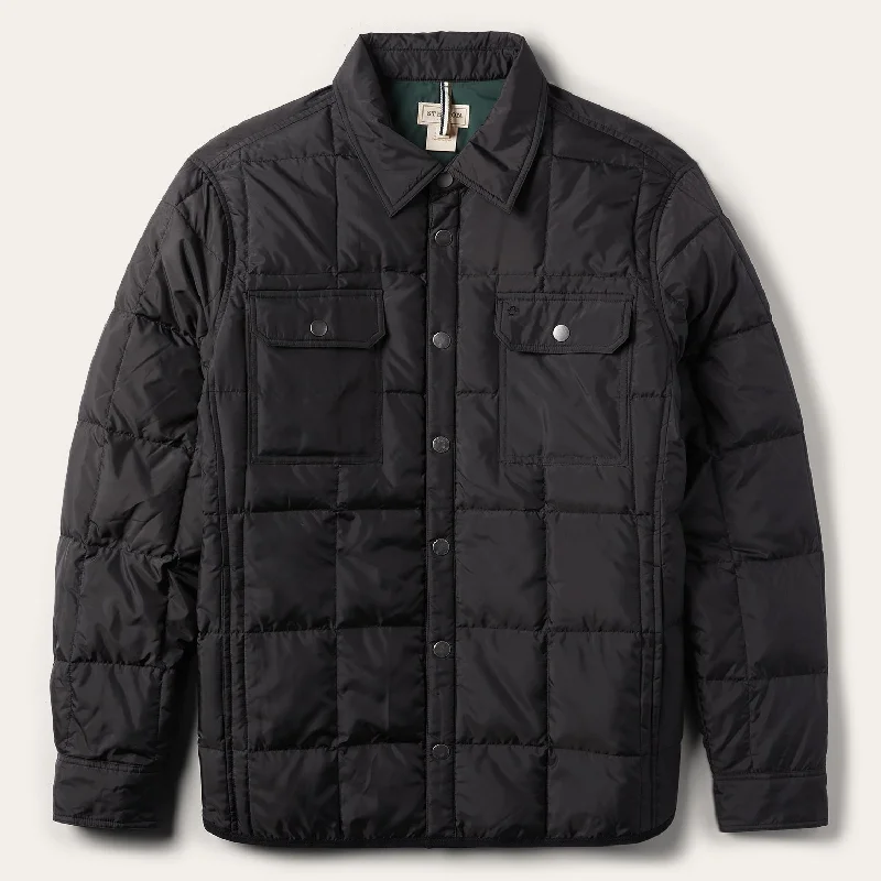 men's trendy jackets-Crushable Black Parachute Jacket