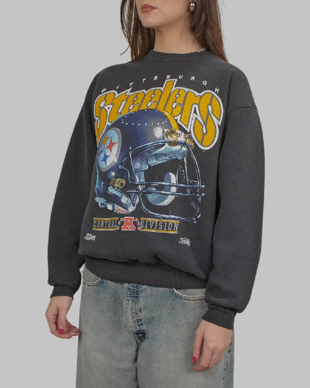 men's striped sweatshirts-(S/M) 90s Pittsburgh Steelers