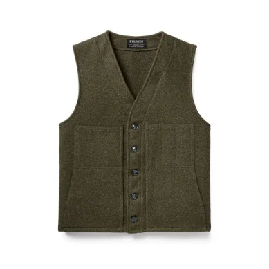 men's sleeveless vests-Filson Mackinaw Wool Vest