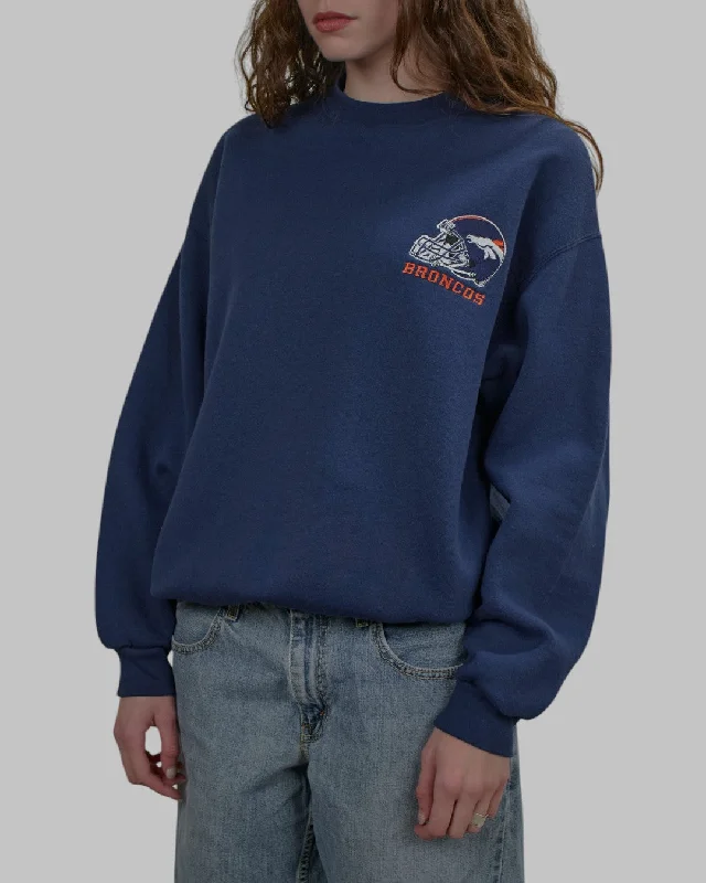 men's daily wear sweatshirts-(L) 90s Denver Broncos