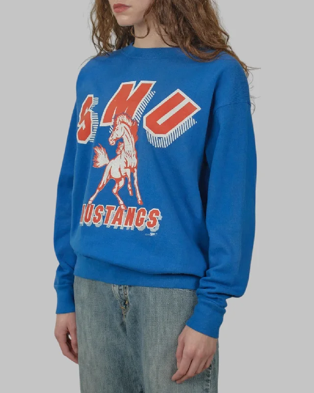 men's vintage sweatshirts-(S) 90s SMU Mustangs