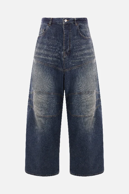 men's athletic pants-baggy jeans in denim