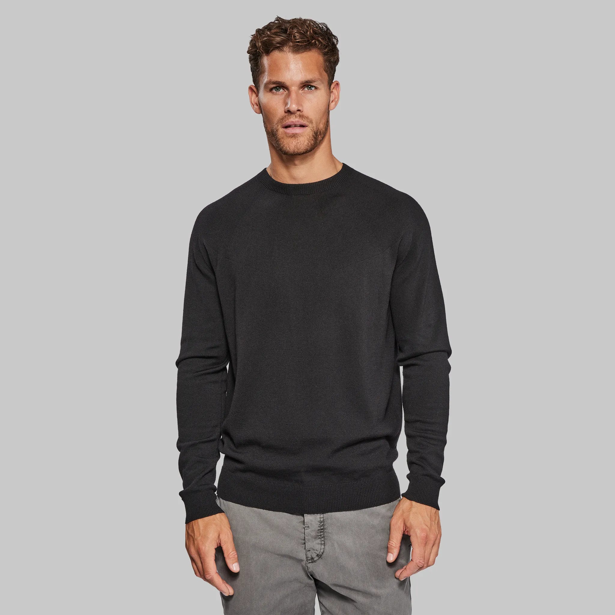 men's cotton sweaters-Planet Earth Sweater. Black edition