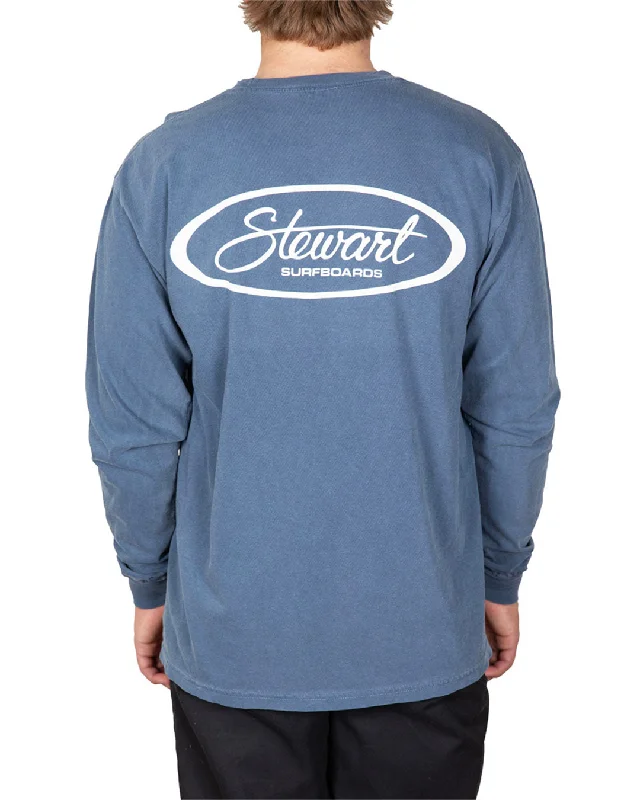 men's designer t-shirts-Men's Stewart Surf Oval L/S T-Shirt