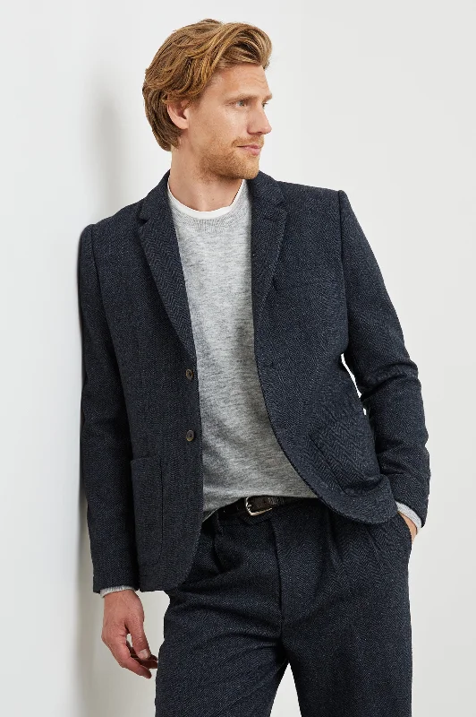 men's track jackets-REYNARD BLAZER - CELESTIAL TWEED