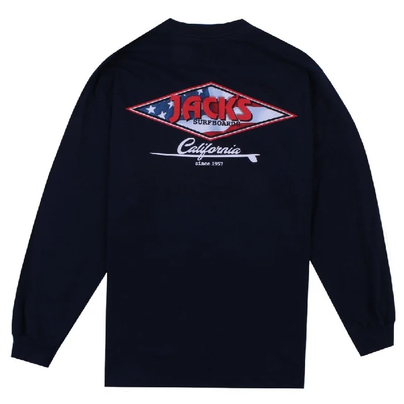 men's funky t-shirts-American Diamond Classic L/S Tee