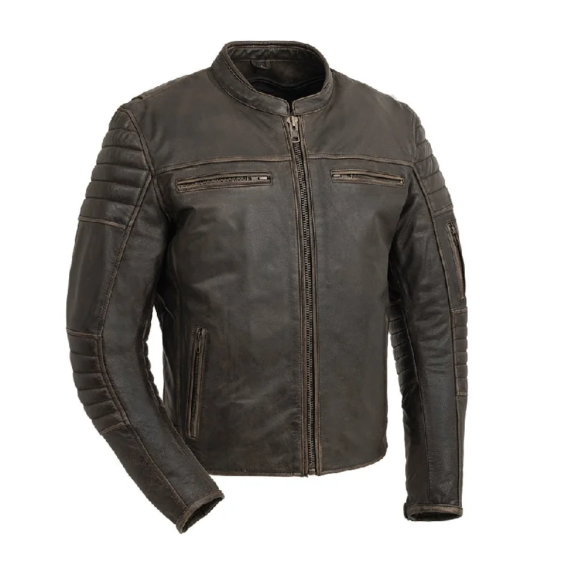 men's summer jackets-Commuter Men's Motorcycle Leather Jacket