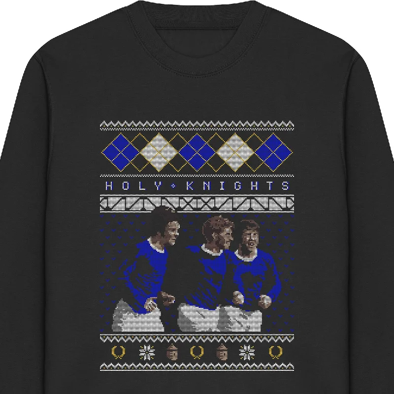 men's smooth sweatshirts-Holy Knights Xmas Sweatshirt