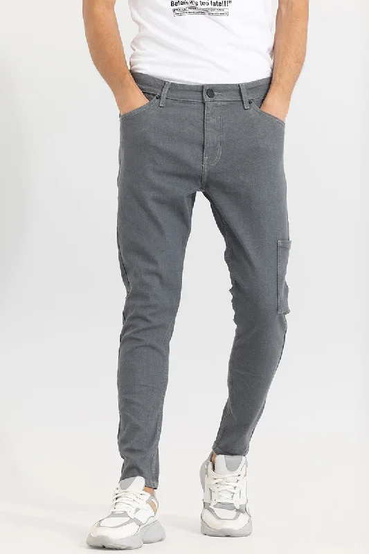 men's gym trousers-Avik Pebble Grey Skinny Jeans