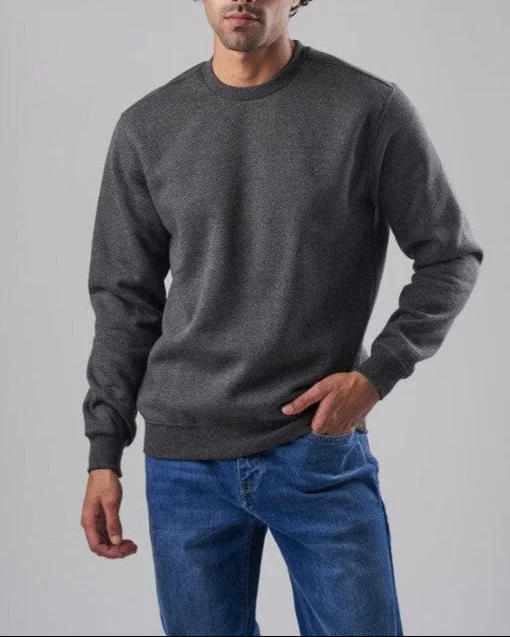 men's winter sweatshirts-ROUND-NECK SWEATSHIRT   - INTERSID