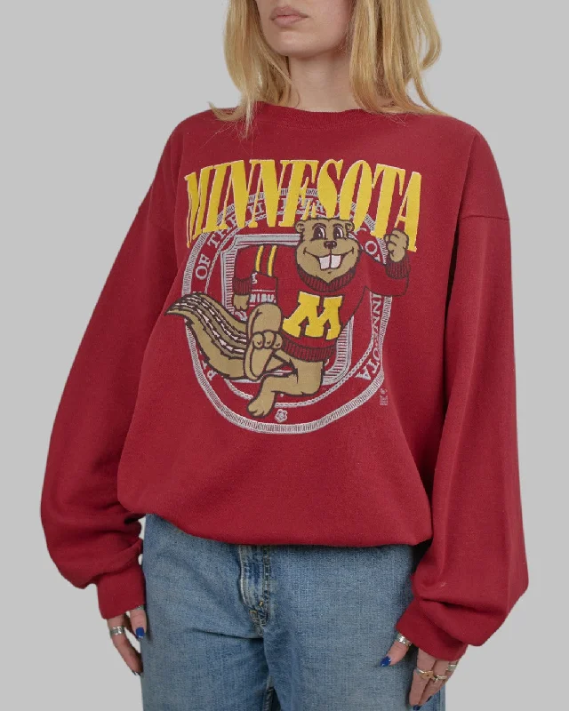 men's premium sweatshirts-(L) 90s University of Minnesota Gophers