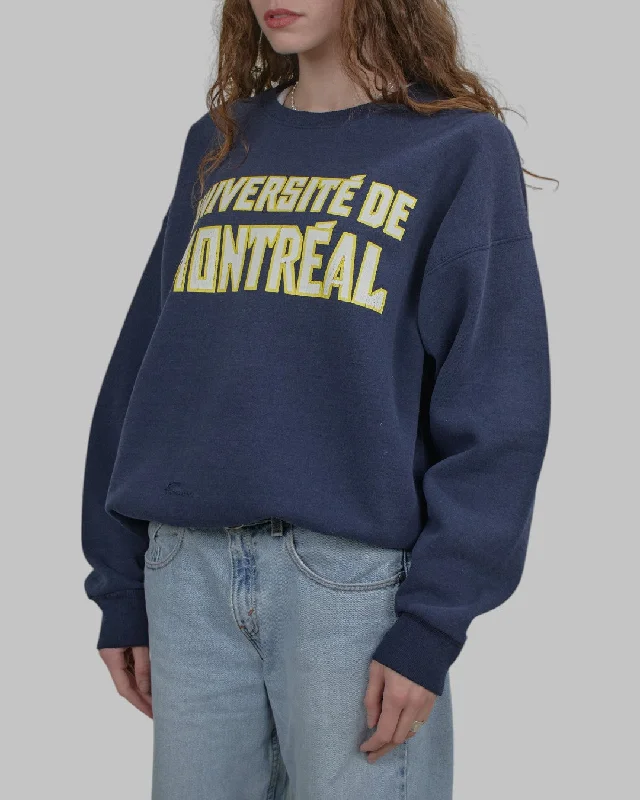 men's cozy sweatshirts-(L) 90s University of Montreal