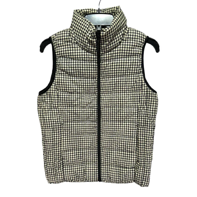 men's professional vests-Vest Puffer & Quilted By Uniqlo In Black & Cream, Size: S