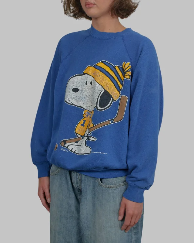 men's recycled sweatshirts-(S/M) 90s St. Louis Blues Snoopy