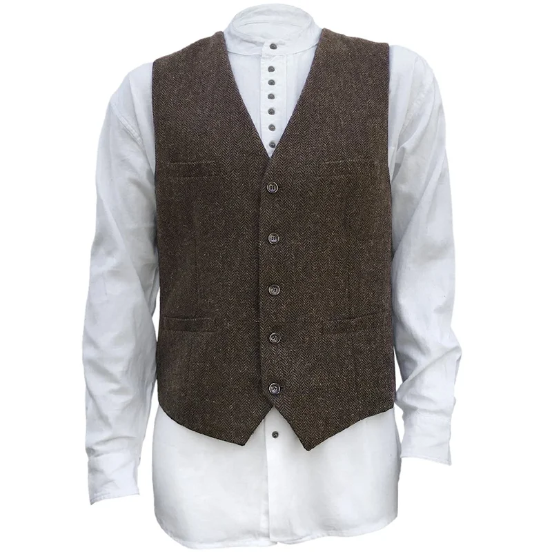 men's striped vests-Celtic Ranchwear Blended Wool Vest