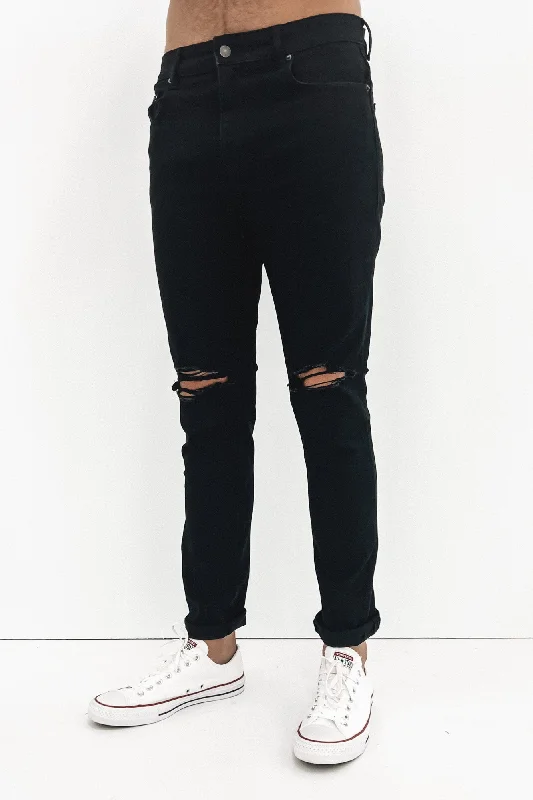 men's urban trousers-R2 Slim Jean Custom Destruct