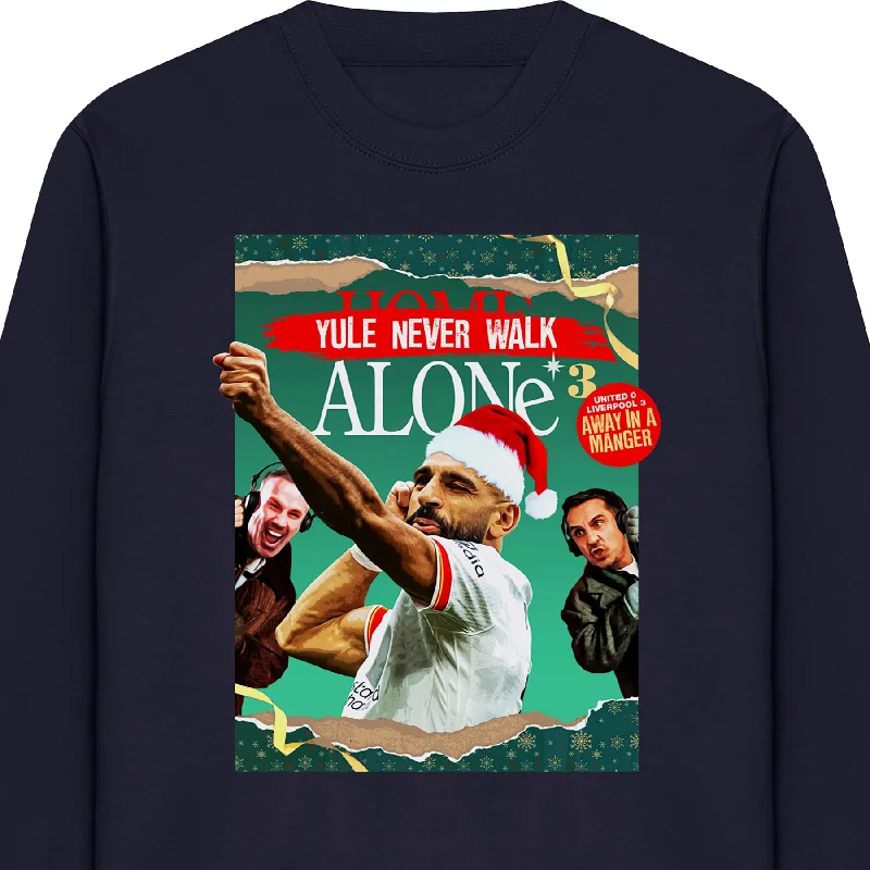 men's practical sweatshirts-Yule Never Walk Alone Xmas Sweatshirt