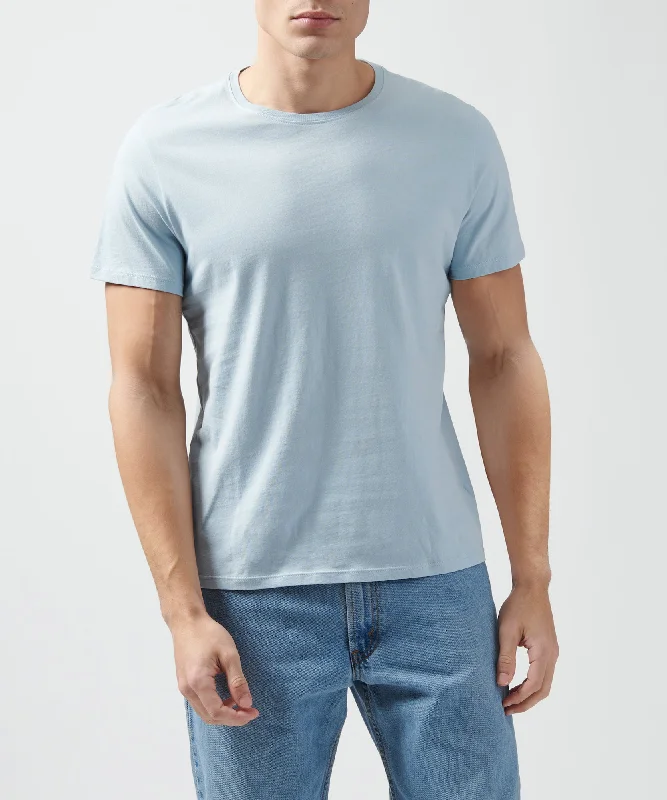 men's sustainable t-shirts-Classic Jersey Crew Neck Tee - Blue