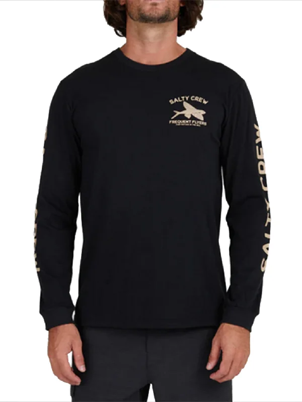 men's holiday t-shirts-Frequent Flyer L/S Premium Tee