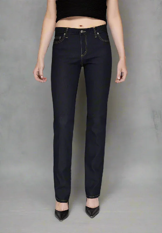 men's classic trousers-Curvy Fit. 2008. Stretch. Deep Indigo.