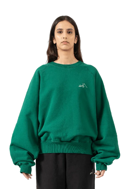 men's casual wear sweatshirts-MOSS GREEN MADE IN PAK SWEATSHIRT (v2)