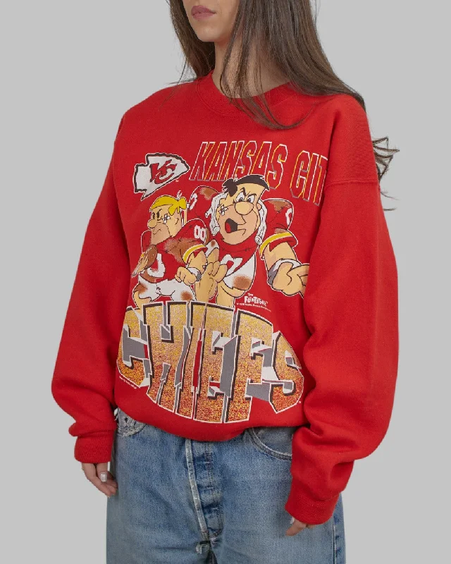 men's urban wear sweatshirts-(L) 90s Kansas City Chiefs