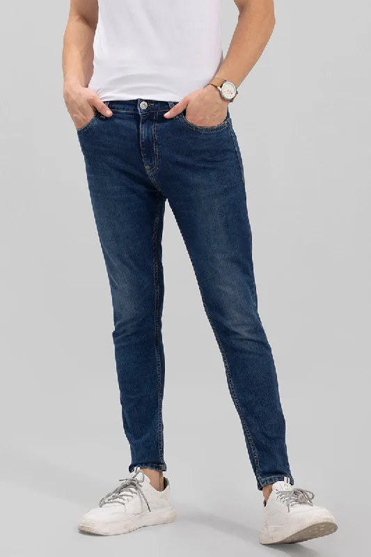 men's hunting pants-Rebel Blue Skinny Jeans