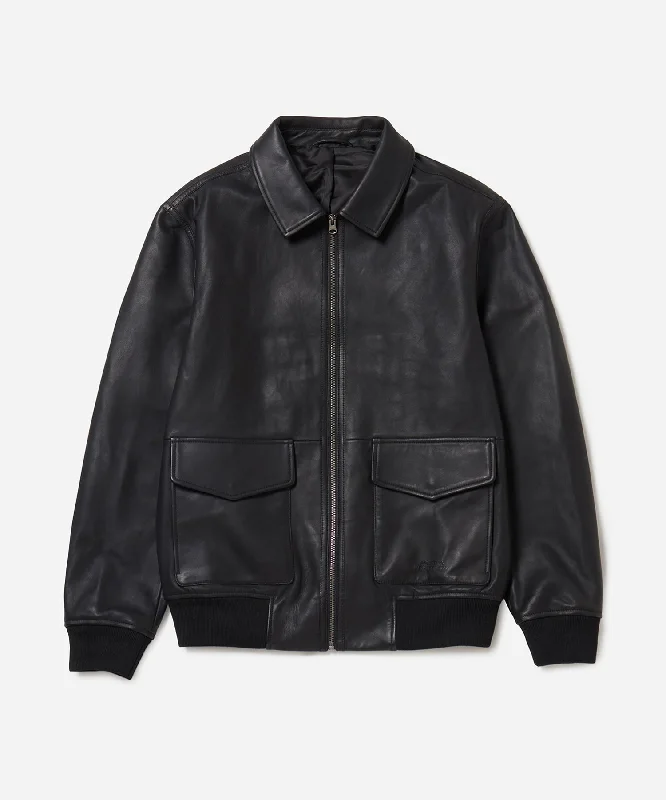 men's comfortable fit jackets-Tunstall Leather Jacket