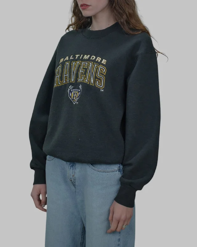 men's urban wear sweatshirts-(S/M) 90s Baltimore Ravens