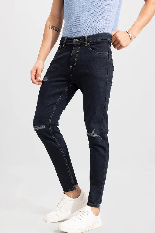 men's cropped pants-Cross Fraye Dark Blue Skinny Jeans