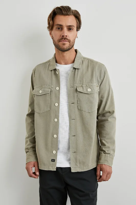 men's comfortable jackets-KEROUAC SHIRT JACKET - NATURAL