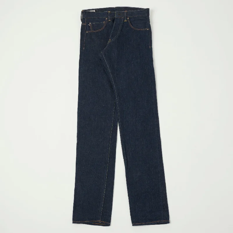 men's linen trousers-ONI 920 'Kiwami' Semi Hand Made 16oz Natural Indigo Slim Tapered Jean - One Wash