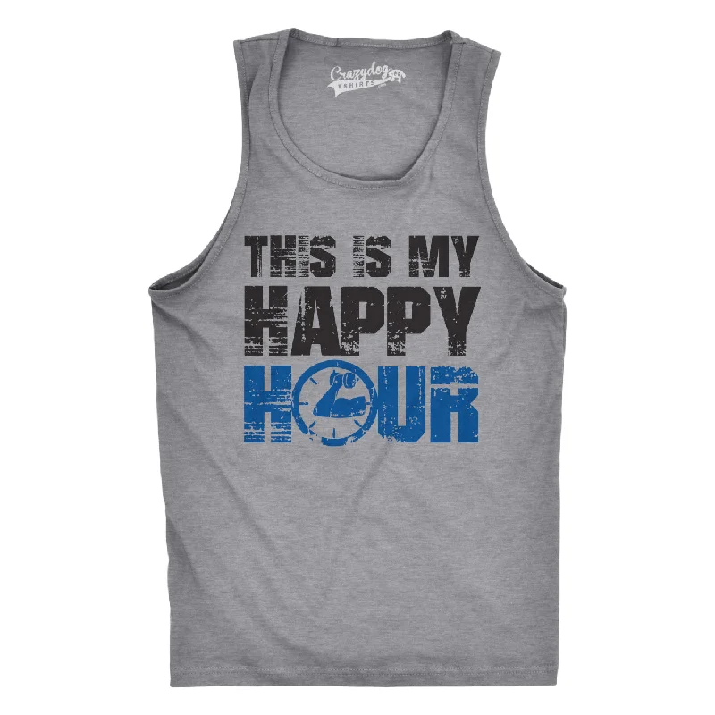 men's tank top under $20-This Is My Happy Hour Men's Tank Top