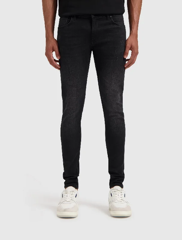 men's recycled pants-The Dylan Super Skinny Jeans | Denim Dark Grey