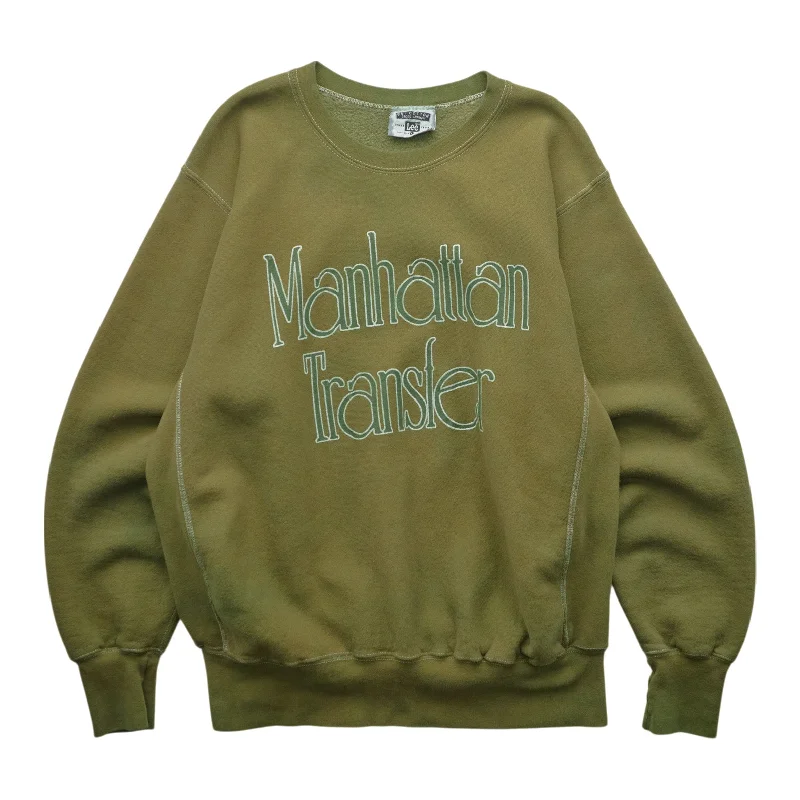 men's vacation sweatshirts-(L) 90s Manhattan Transter