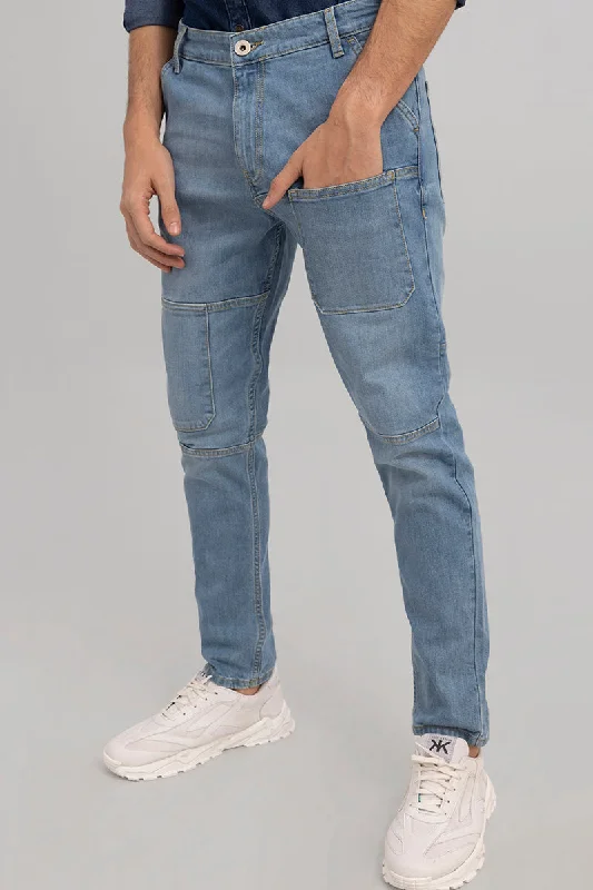 men's event trousers-Edwin Sky Blue Skinny Jeans