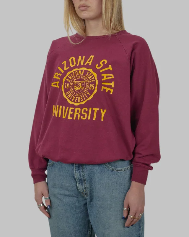 men's cozy sweatshirts-(M) 80s Arizona State University