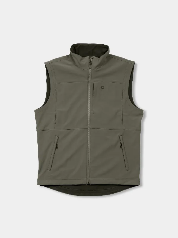 men's hooded vests-Duck Camp Contact Softshell Vest