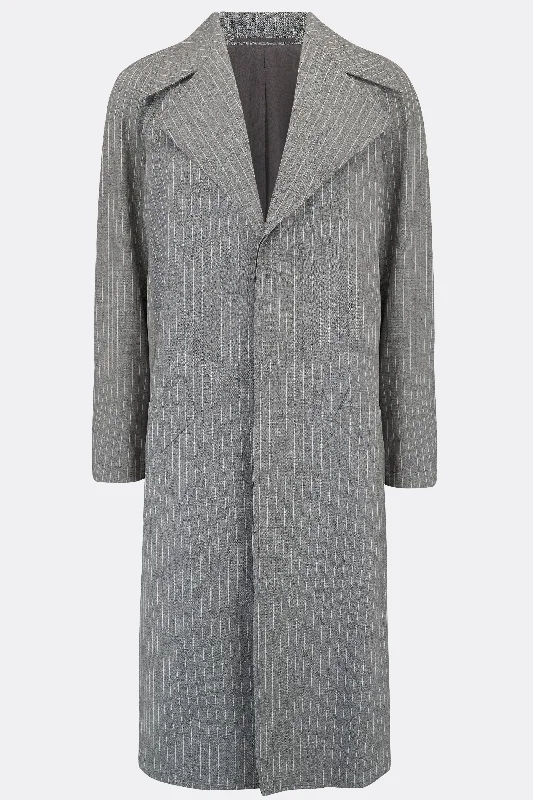 men's solid color coats-CAGNEY COAT IN GREY STRIPE