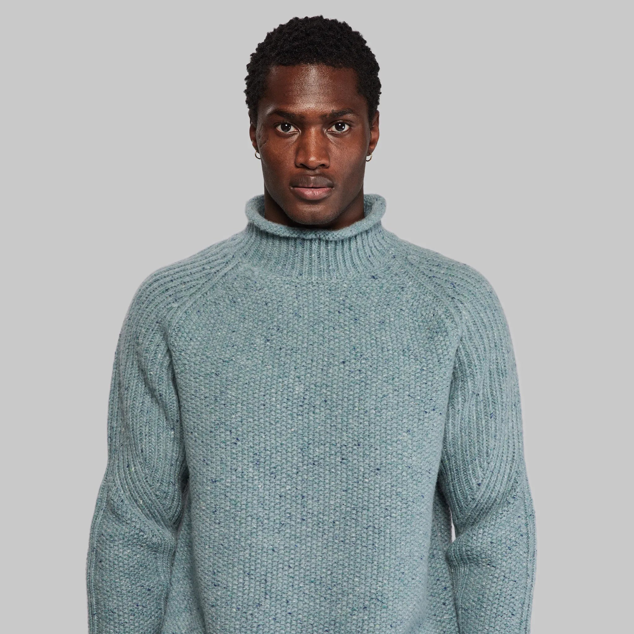 men's knit sweaters-Antarctic Sweater. Light Blue edition