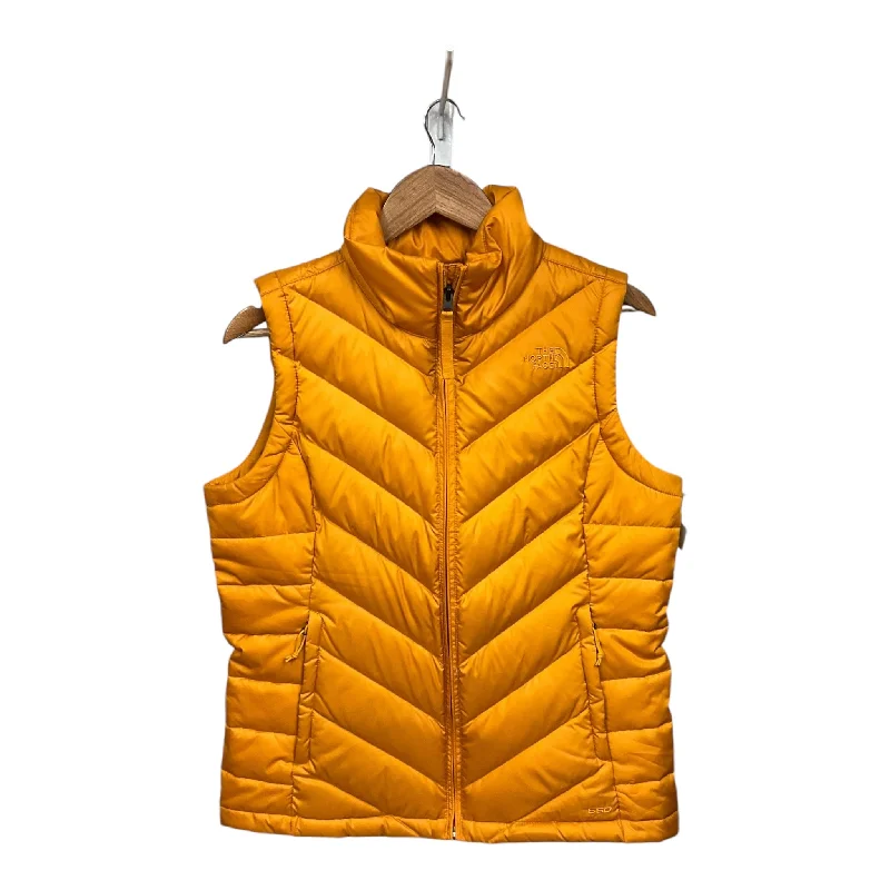 men's formal vests-Vest Puffer & Quilted By The North Face In Gold, Size: M