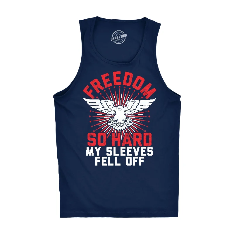 men's tank top premium-Freedom So Hard My Sleeves Fell Off Men's Tank Top